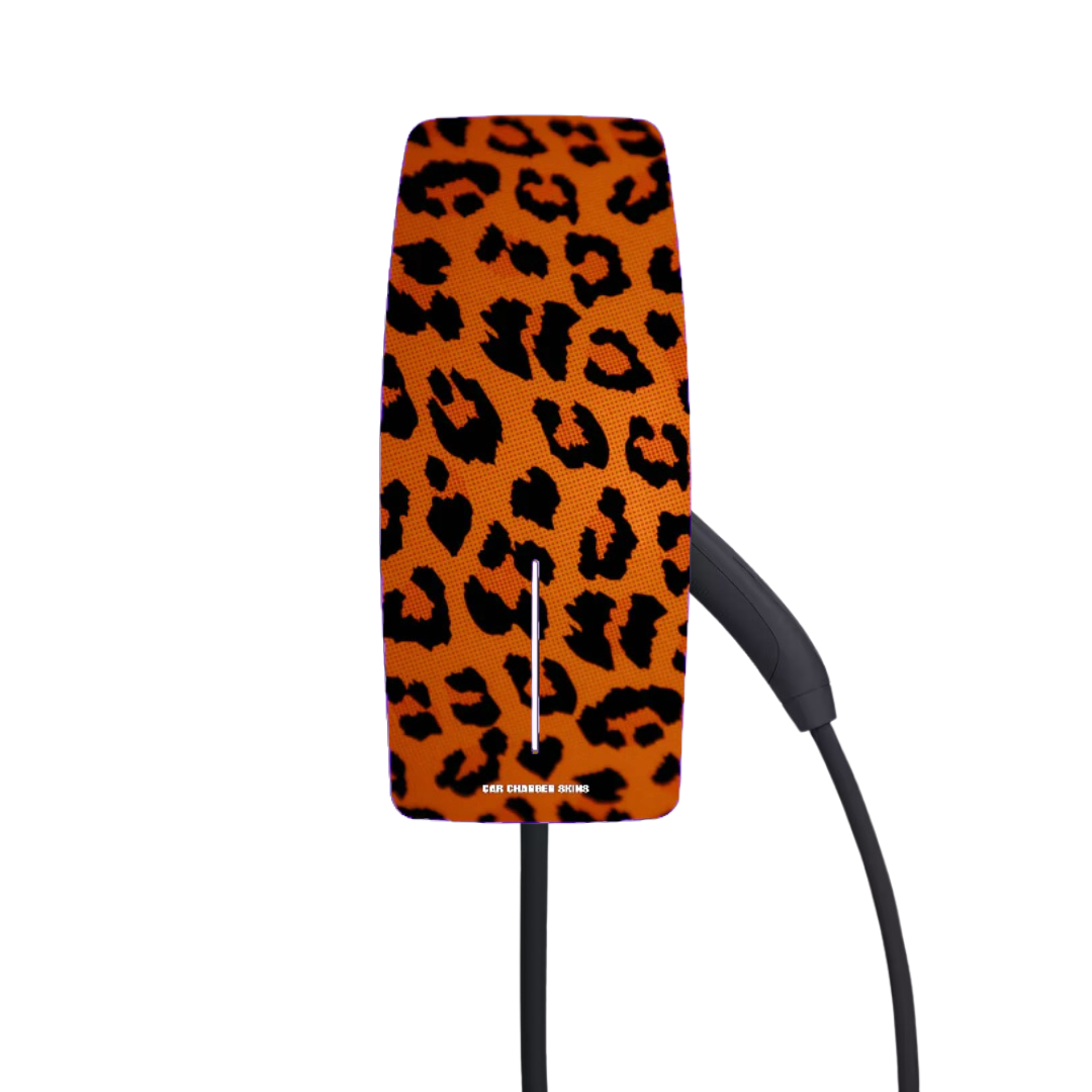 'ORANGE CHEETAH' Tesla Wall Connector Skin (Gen 3)